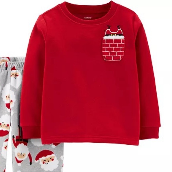 Carter’s Kids Holiday Fleece Santa Pyjama Set 🎅🏼🎄 - Picture 2 of 10